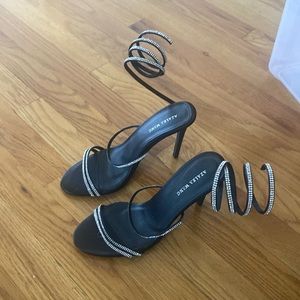 Black & Silver Heels 8.5